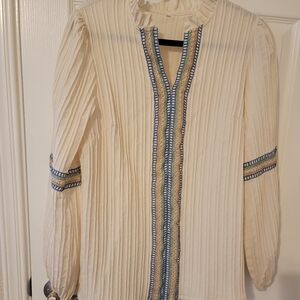 Bohemian type cotton-like blouse